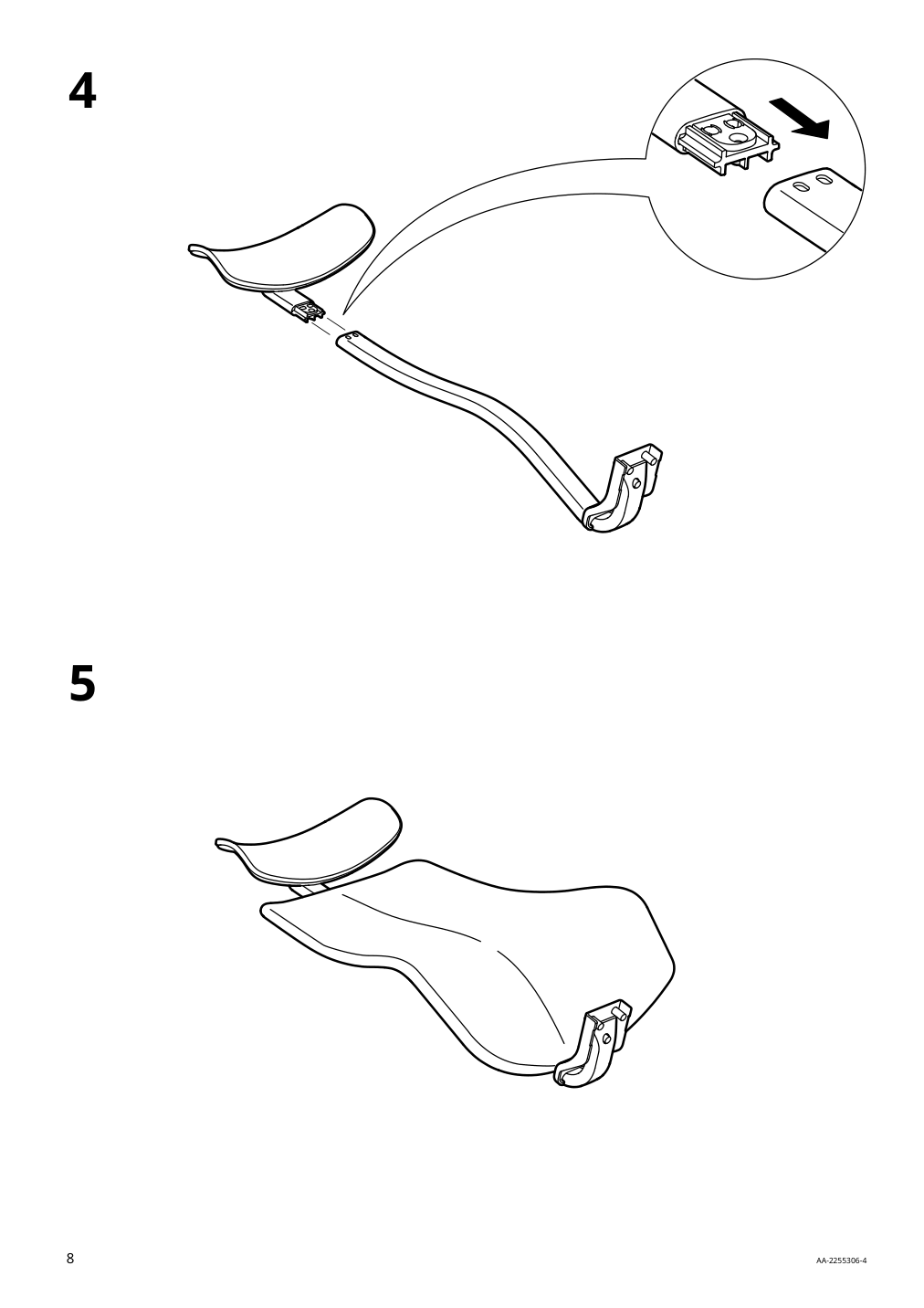 Assembly instructions for IKEA Matchspel gaming chair bomstad black | Page 8 - IKEA BEKANT / MATCHSPEL desk and chair 194.407.92