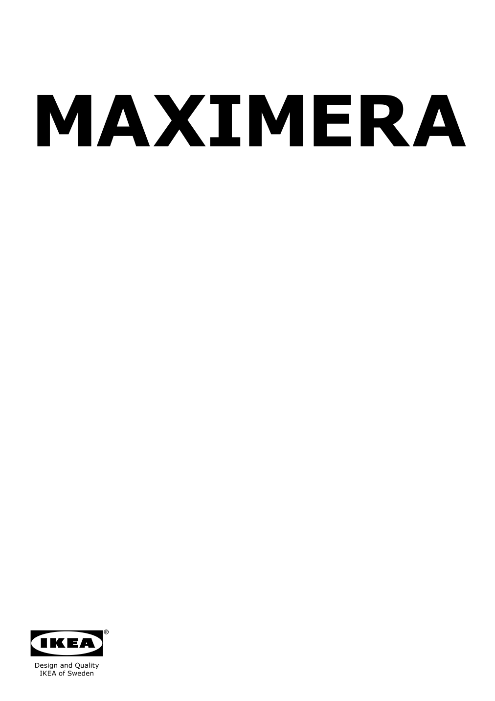 Assembly instructions for IKEA Maximera drawer high white | Page 1 - IKEA SEKTION / MAXIMERA hc w p-o func 1dr/4drw 894.672.26