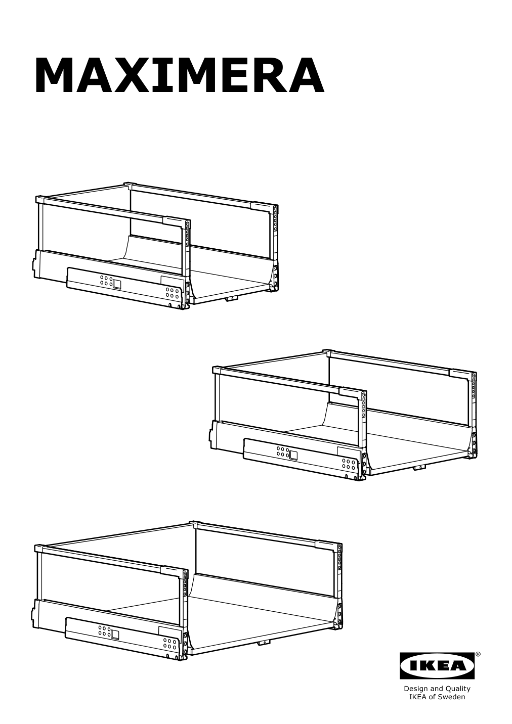 Assembly instructions for IKEA Maximera drawer high white | Page 1 - IKEA SEKTION / MAXIMERA hc w p-o func 1dr/4drw 894.672.26