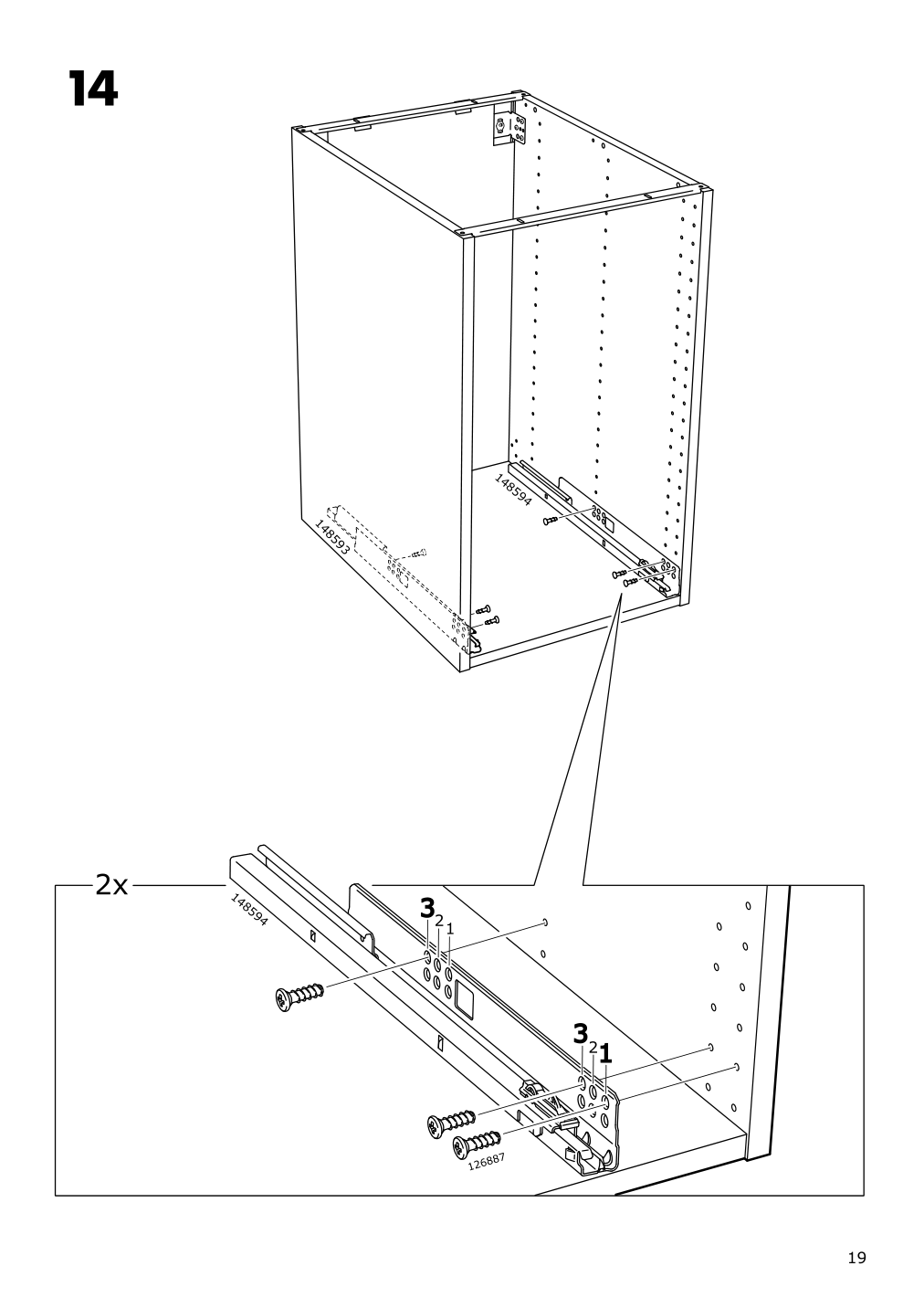 Assembly instructions for IKEA Maximera drawer high white | Page 19 - IKEA SEKTION base cabinet/p-out storage/drawer 191.591.08