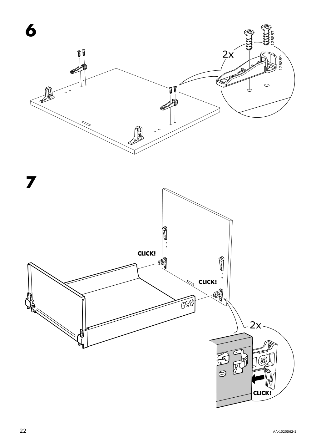 Assembly instructions for IKEA Maximera drawer high white | Page 22 - IKEA SEKTION / MAXIMERA high cab w door/2 fronts/4 drawers 893.734.78