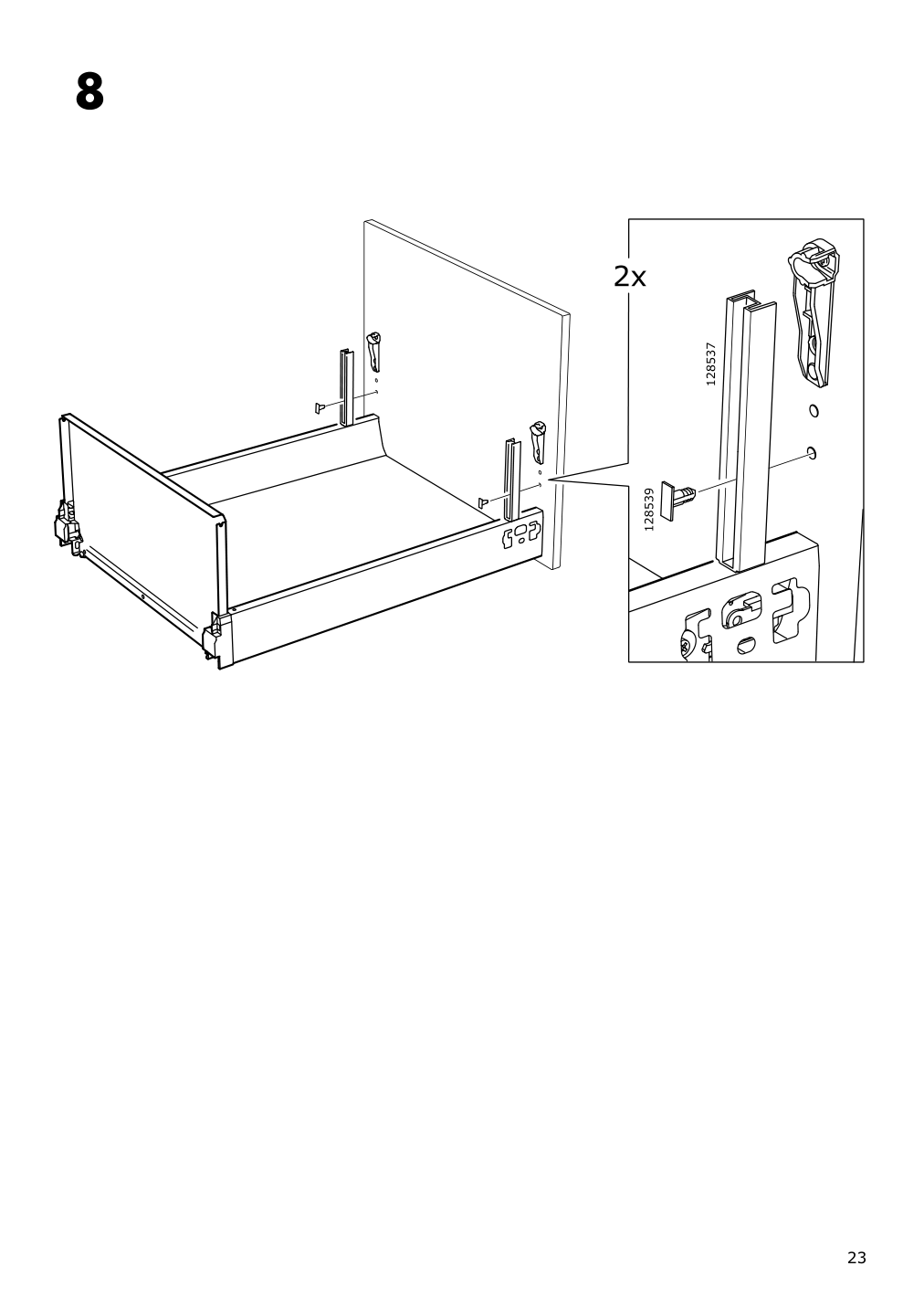 Assembly instructions for IKEA Maximera drawer high white | Page 23 - IKEA SEKTION / MAXIMERA hc w p-o func 1dr/4drw 194.619.92