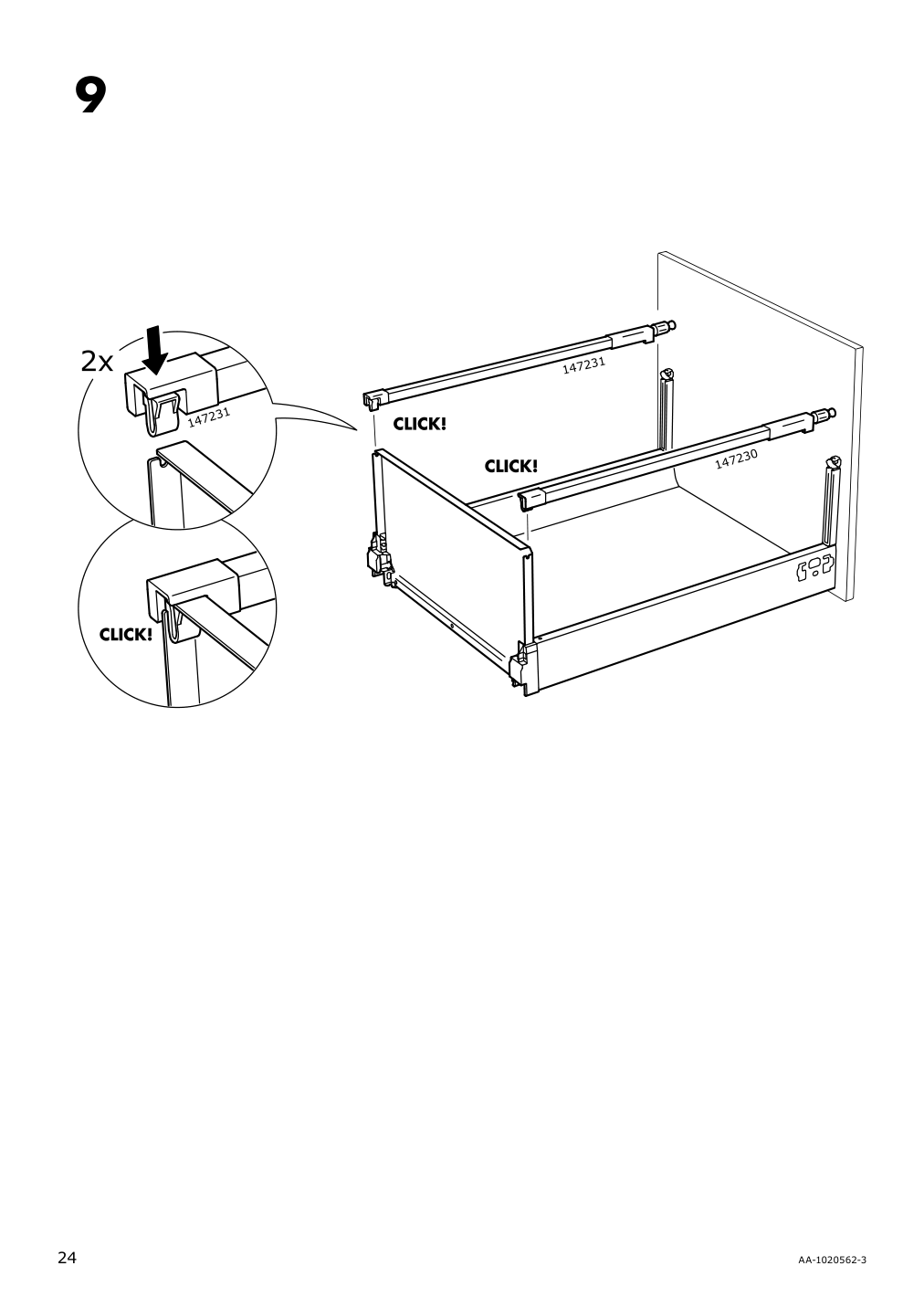 Assembly instructions for IKEA Maximera drawer high white | Page 24 - IKEA SEKTION base cabinet for sorting + 1 door 191.594.05