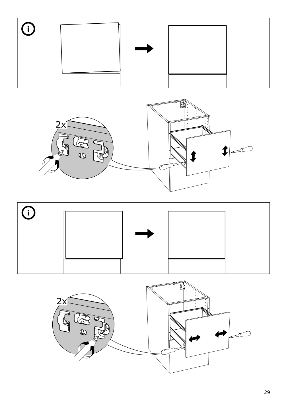 Assembly instructions for IKEA Maximera drawer high white | Page 29 - IKEA SEKTION / MAXIMERA hc w p-o func 1dr/4drw 894.672.26