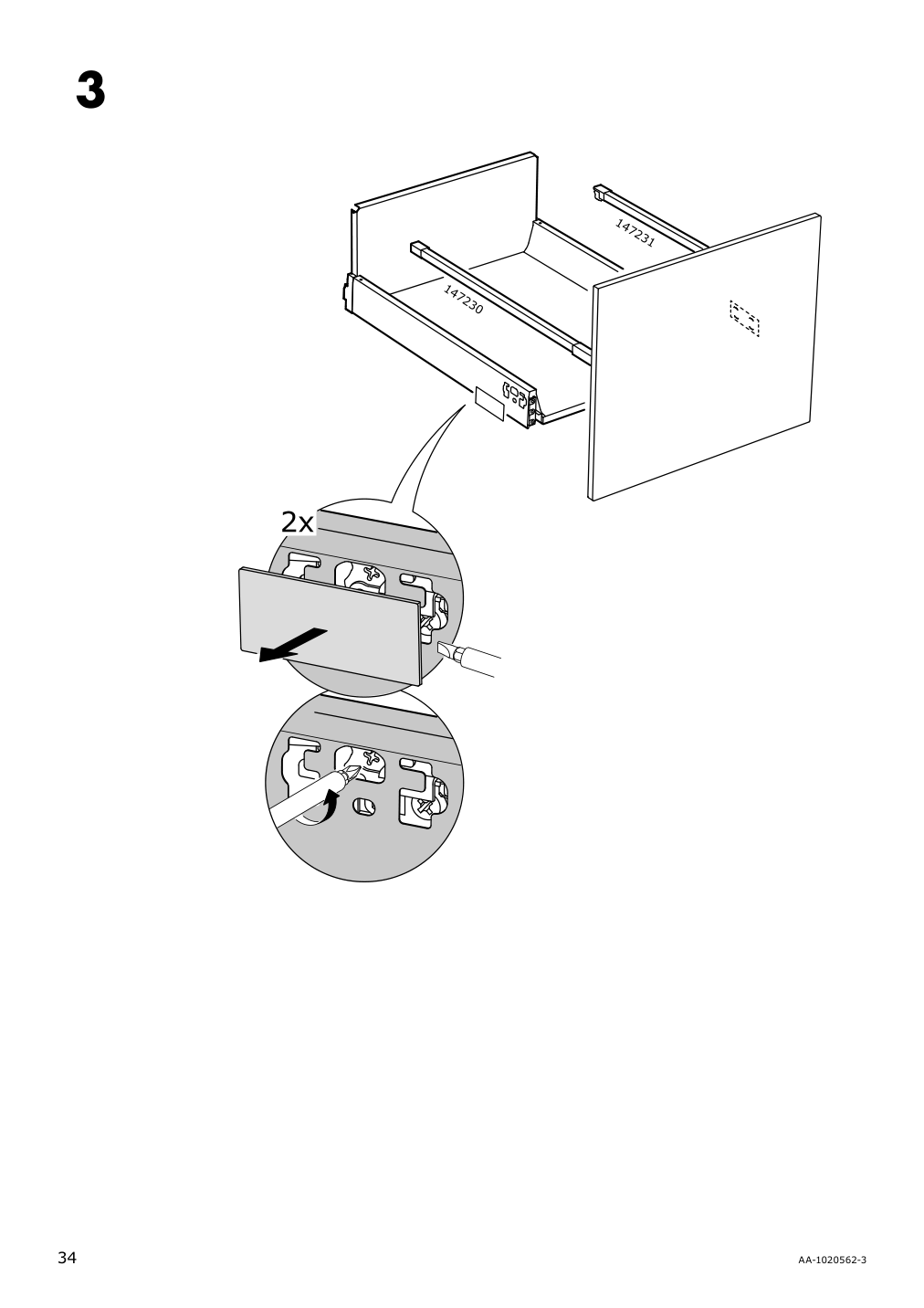 Assembly instructions for IKEA Maximera drawer high white | Page 34 - IKEA MAXIMERA drawer, high 102.656.79