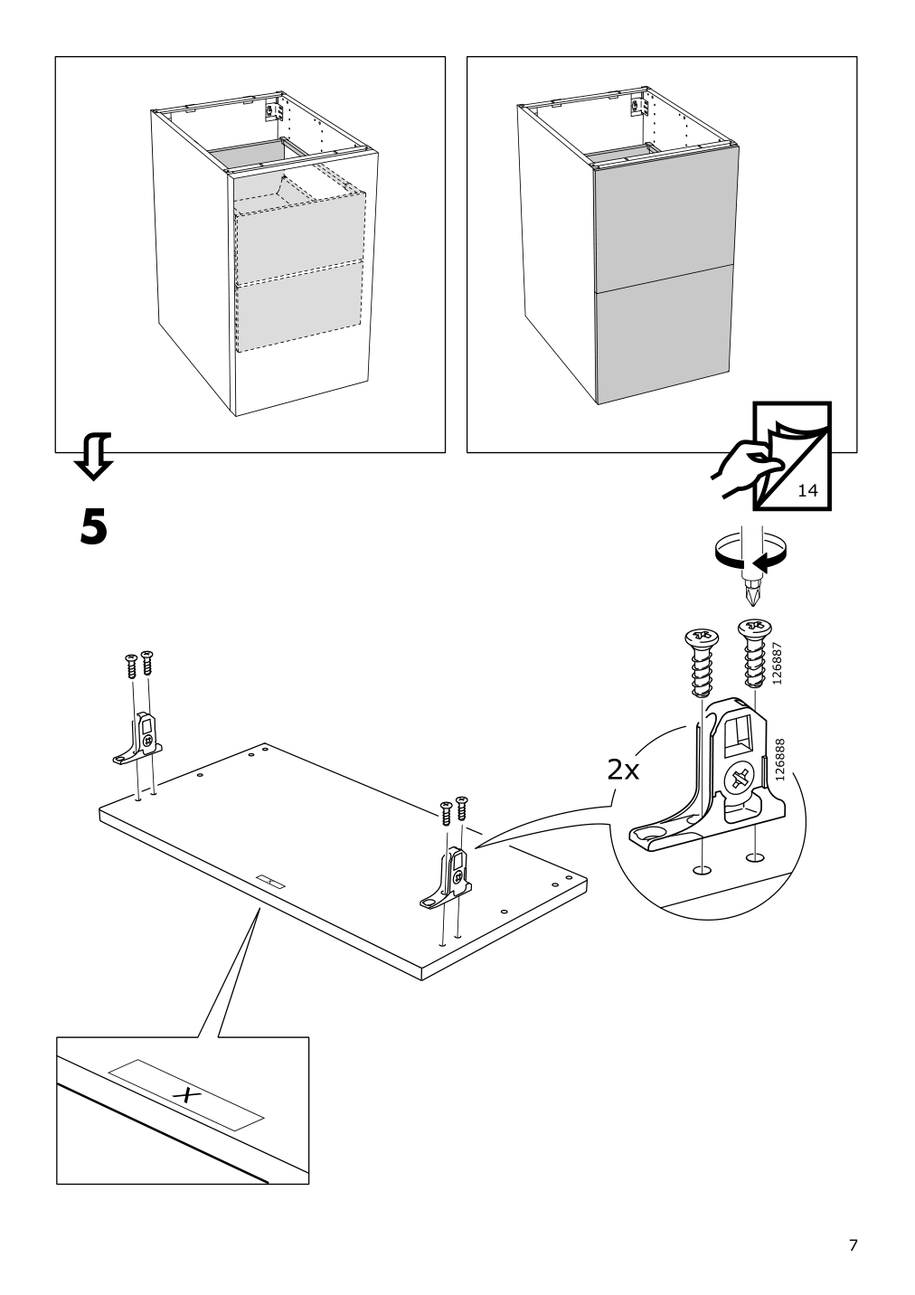 Assembly instructions for IKEA Maximera drawer high white | Page 7 - IKEA SEKTION / MAXIMERA hc w p-o func 1dr/4drw 594.697.74