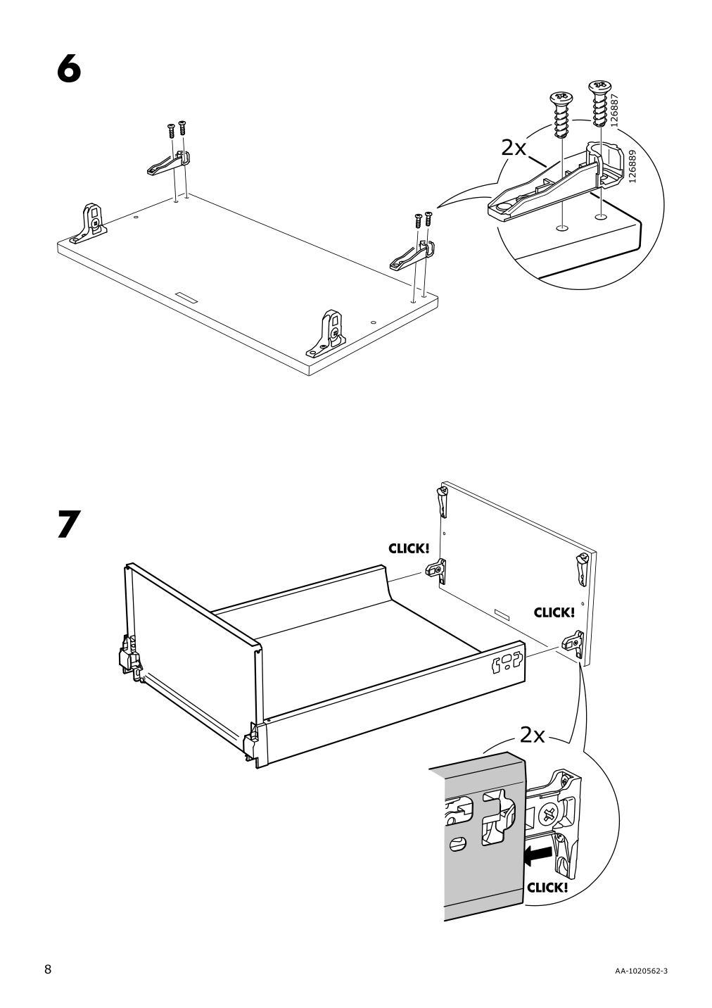 Assembly instructions for IKEA Maximera drawer high white | Page 8 - IKEA SEKTION base cabinet with 3 drawers 291.590.61