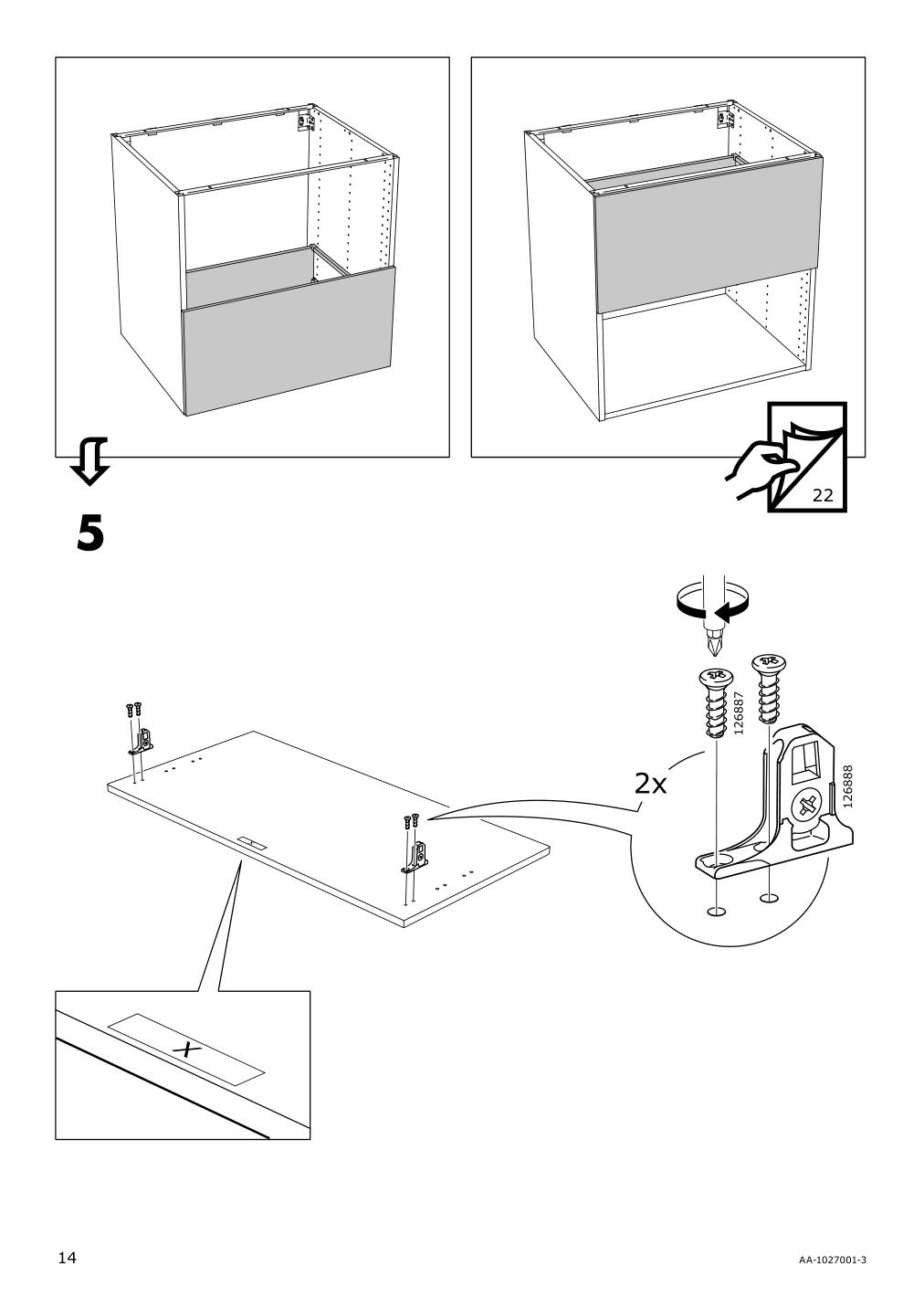 Assembly instructions for IKEA Maximera drawer high white | Page 14 - IKEA SEKTION high cab w 2drs/2 fronts/4 drawers 193.954.12