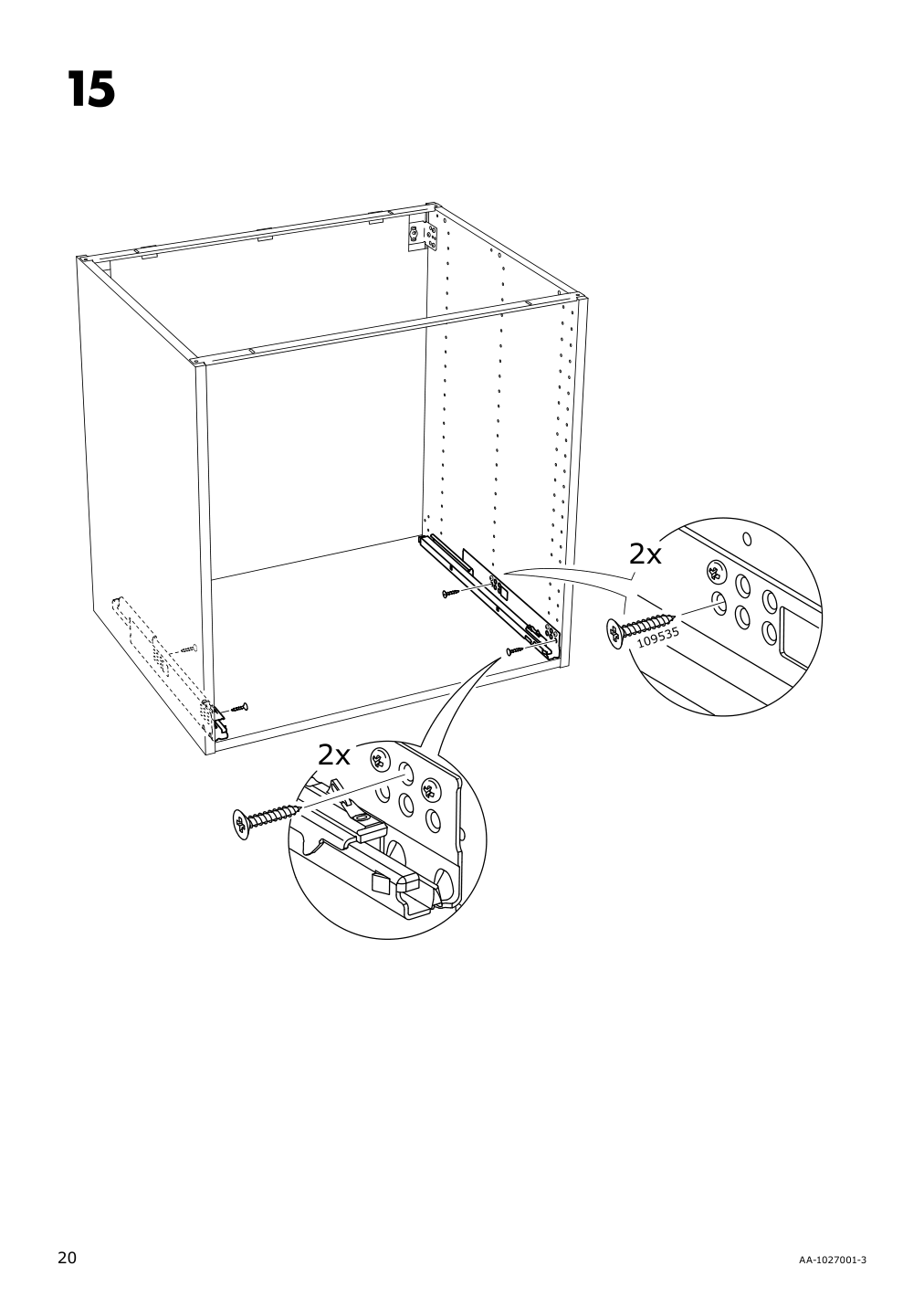 Assembly instructions for IKEA Maximera drawer high white | Page 20 - IKEA SEKTION base cab f/cooktop with 2 drawers 391.591.74