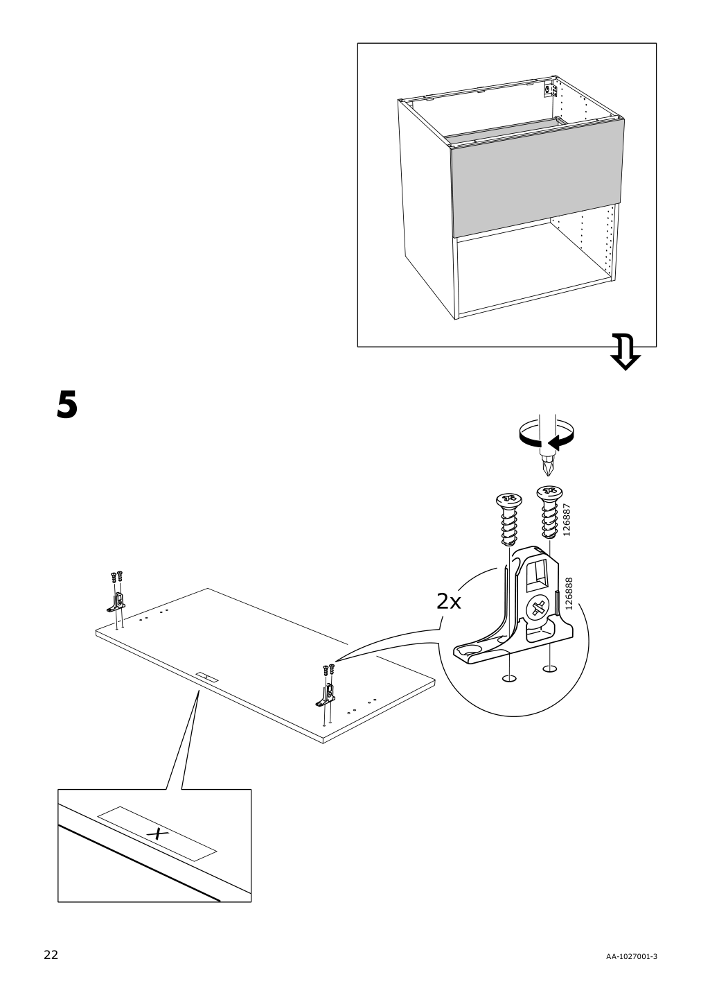 Assembly instructions for IKEA Maximera drawer high white | Page 22 - IKEA SEKTION / MAXIMERA high cab f oven w 3 drawers/2 doors 095.720.71