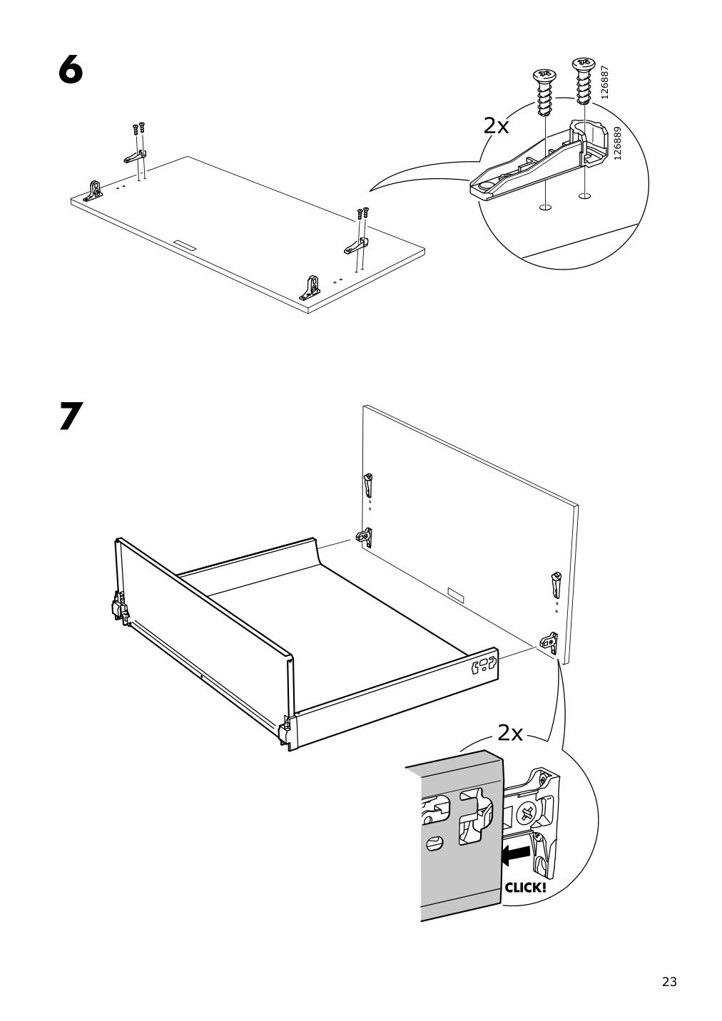 Assembly instructions for IKEA Maximera drawer high white | Page 23 - IKEA SEKTION / MAXIMERA high cab f oven w 3 drawers/2 doors 094.690.12