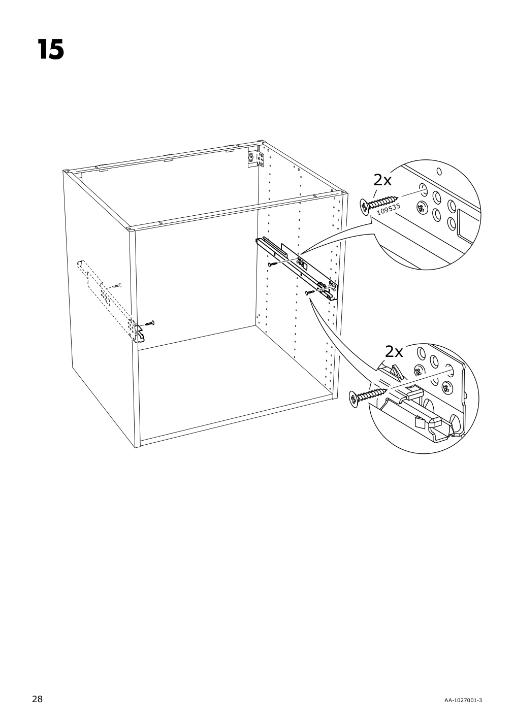 Assembly instructions for IKEA Maximera drawer high white | Page 28 - IKEA SEKTION / MAXIMERA hi cb f micro w 2 drawers/2 doors 995.699.98