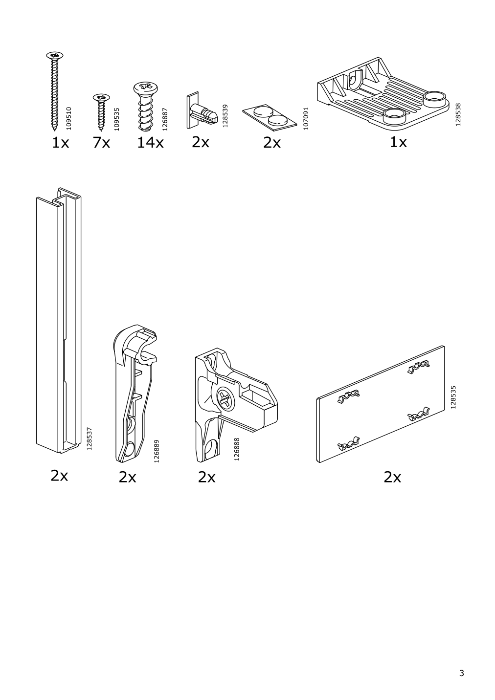 Assembly instructions for IKEA Maximera drawer high white | Page 3 - IKEA SEKTION / MAXIMERA hi cb f micro w 2 drawers/2 doors 794.647.75