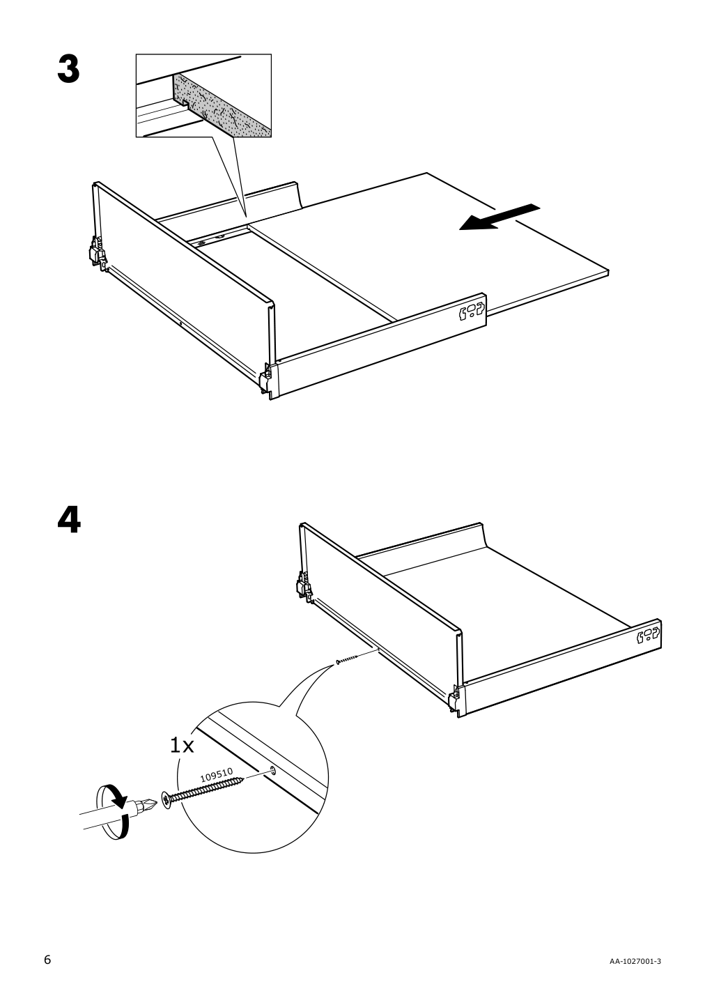 Assembly instructions for IKEA Maximera drawer high white | Page 6 - IKEA SEKTION base cabinet with 4 drawers 991.590.86