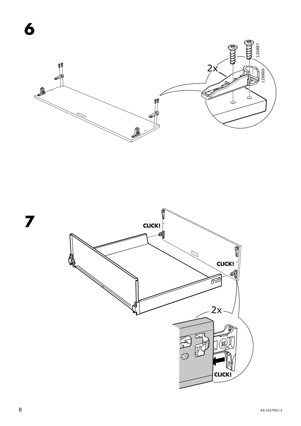 Assembly instructions for IKEA Maximera drawer high white | Page 8 - IKEA SEKTION high cab w 2drs/2 fronts/4 drawers 093.953.80