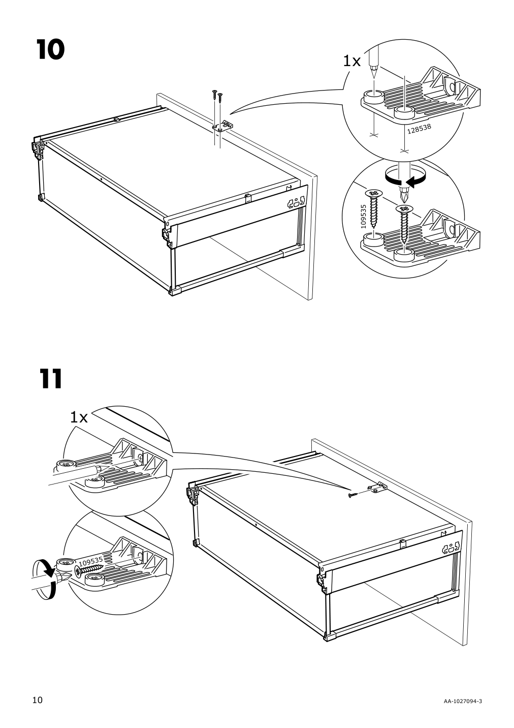 Assembly instructions for IKEA Maximera drawer high white | Page 10 - IKEA SEKTION base cab f/HAVSEN sink+recycling 193.185.79