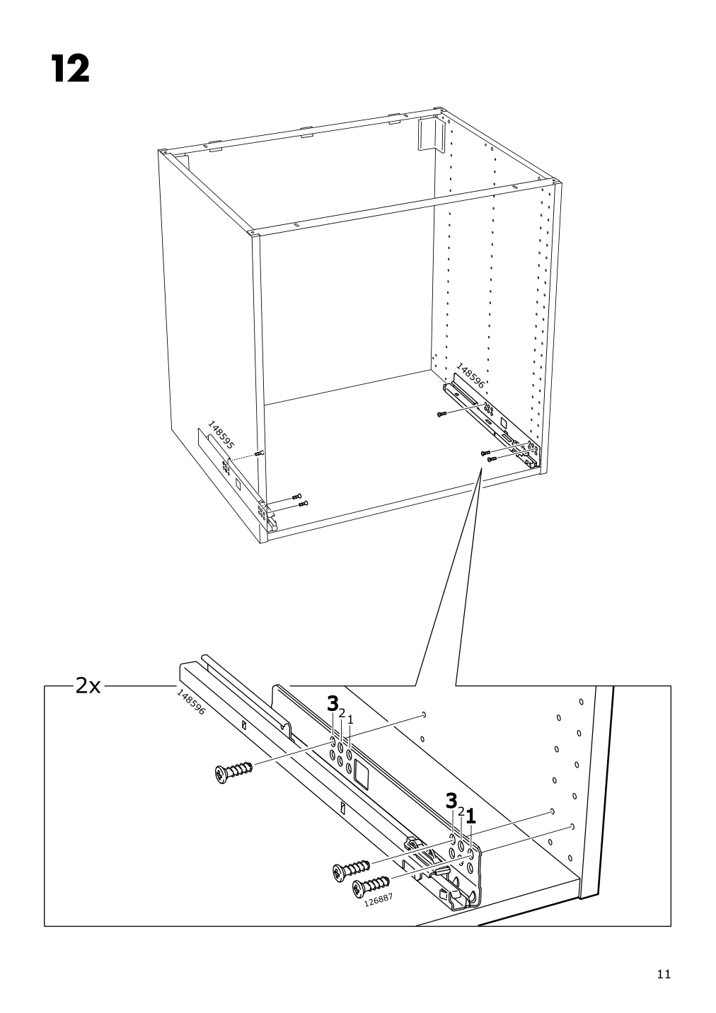 Assembly instructions for IKEA Maximera drawer high white | Page 11 - IKEA SEKTION / MAXIMERA base cabinet f/sink & waste sorting 393.220.71