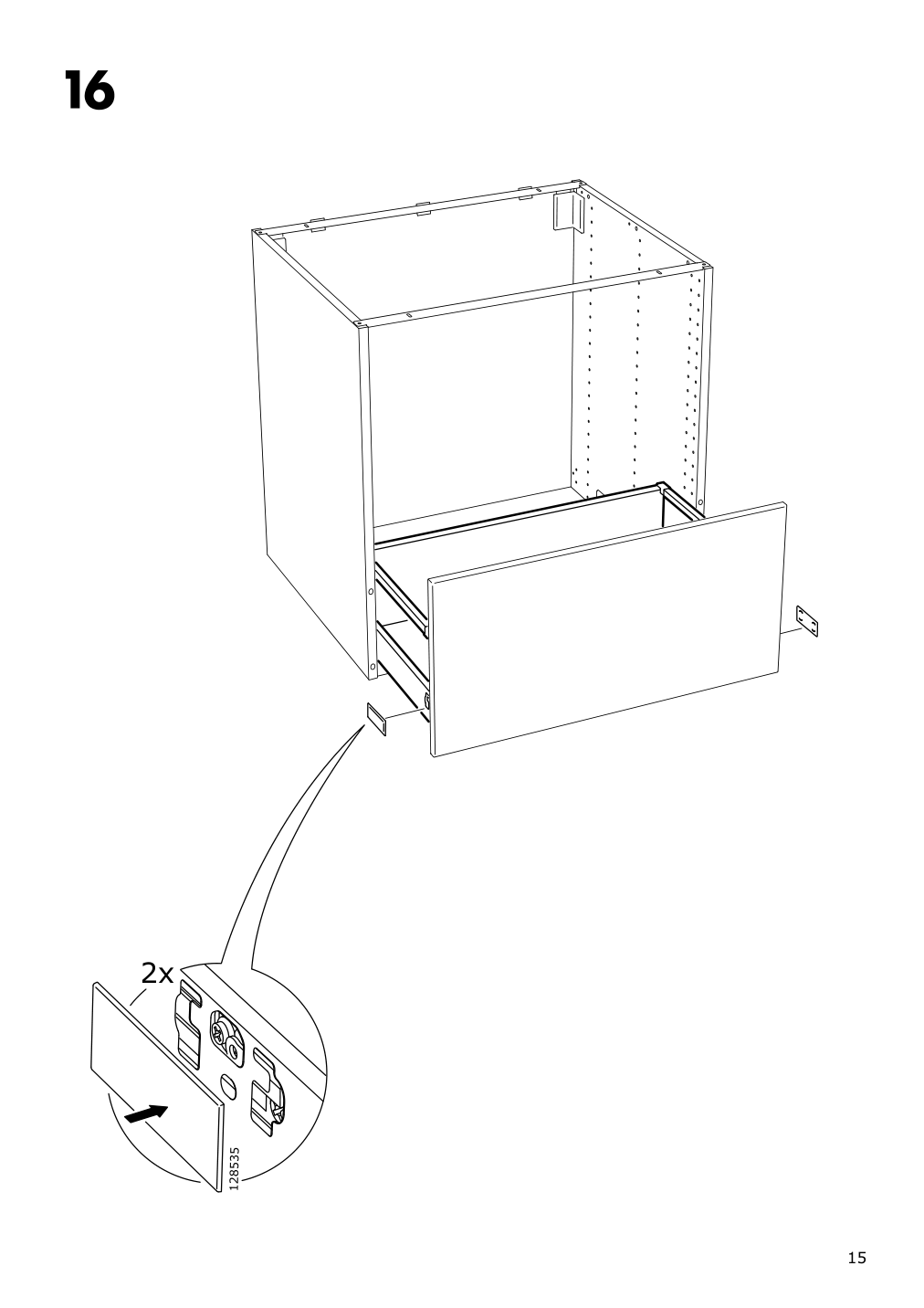 Assembly instructions for IKEA Maximera drawer high white | Page 15 - IKEA SEKTION / MAXIMERA base cabinet f/sink & waste sorting 393.220.71