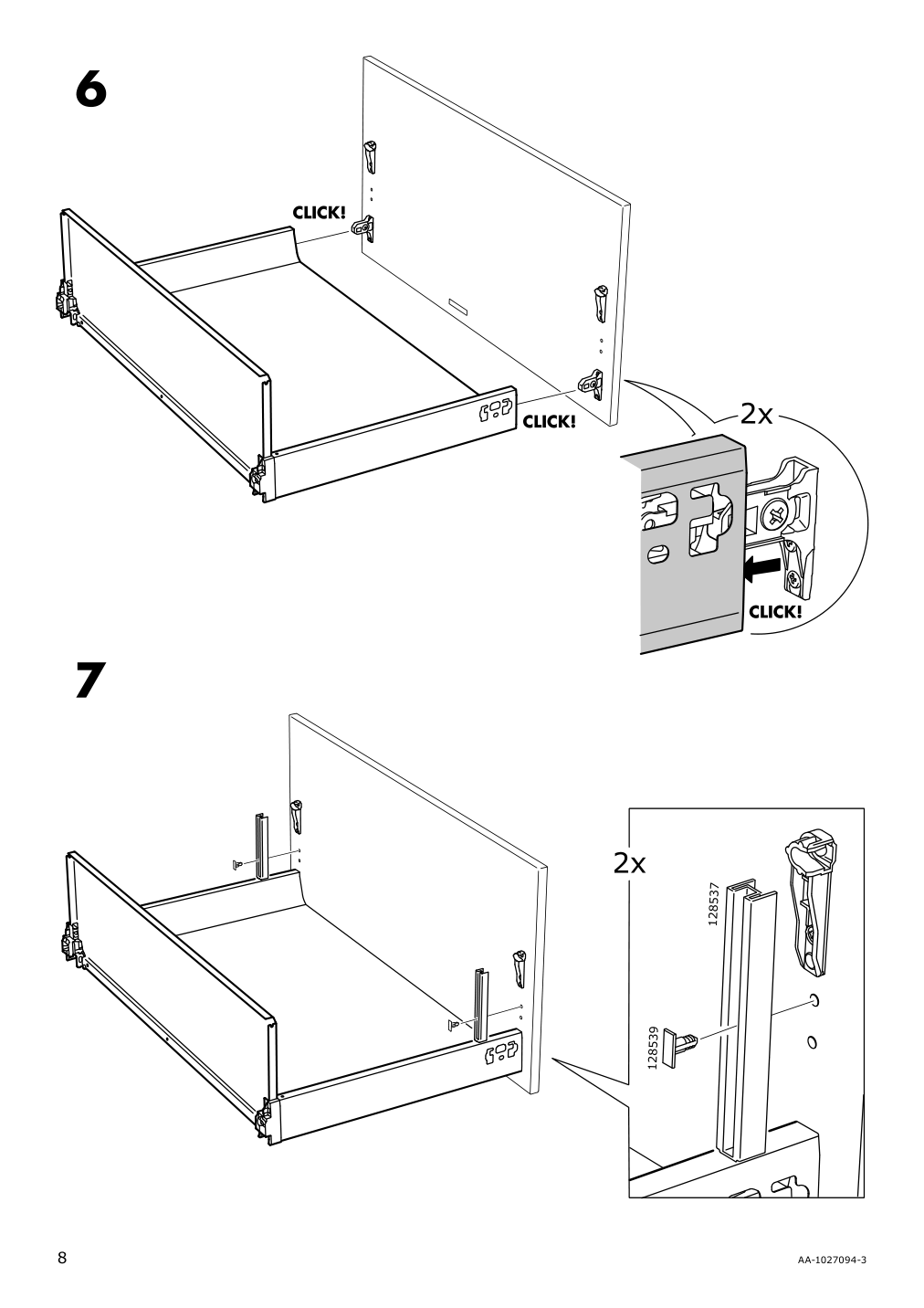 Assembly instructions for IKEA Maximera drawer high white | Page 8 - IKEA SEKTION / MAXIMERA base cabinet f/sink & waste sorting 393.220.71