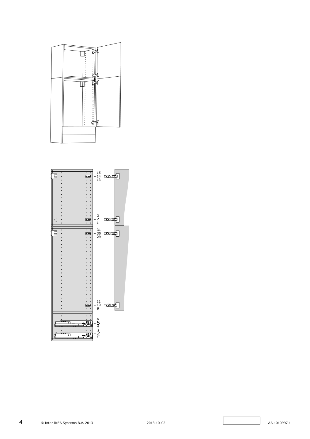 Assembly instructions for IKEA Maximera drawer low white | Page 4 - IKEA SEKTION base cabinet with pull-out storage 091.591.04