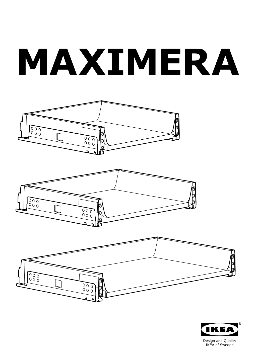 Assembly instructions for IKEA Maximera drawer low white | Page 1 - IKEA SEKTION / MAXIMERA high cab w 2drs/2 fronts/4 drawers 094.668.10