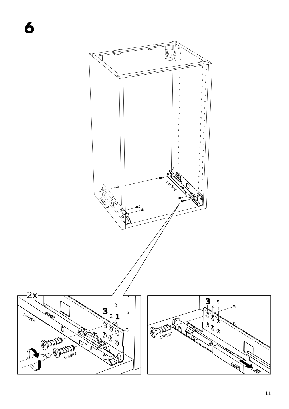 Assembly instructions for IKEA Maximera drawer low white | Page 11 - IKEA SEKTION / MAXIMERA wall cabinet w 2 doors/2 drawers 794.640.25