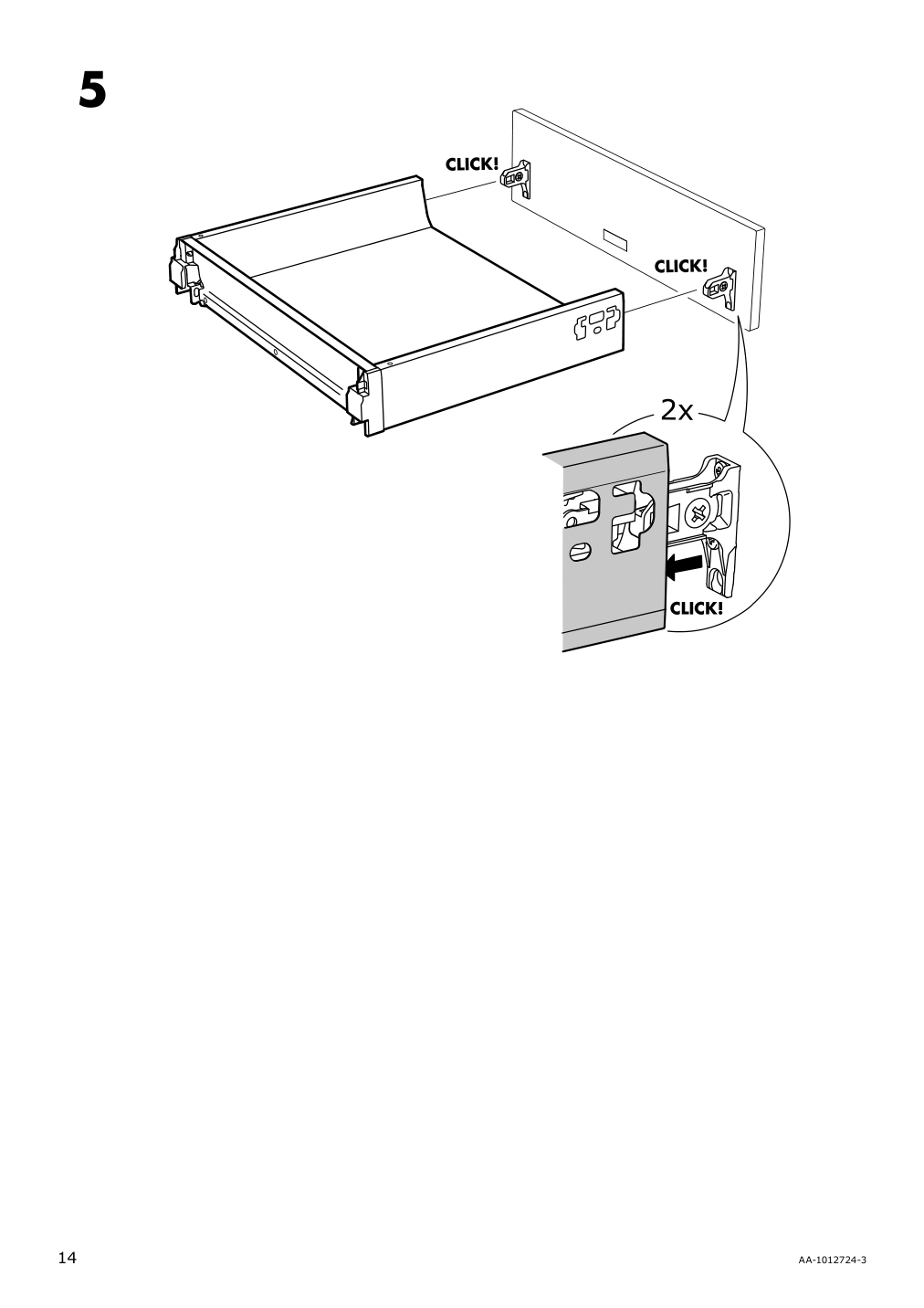 Assembly instructions for IKEA Maximera drawer low white | Page 14 - IKEA SEKTION / MAXIMERA high cab w 2drs/2 fronts/4 drawers 394.684.74