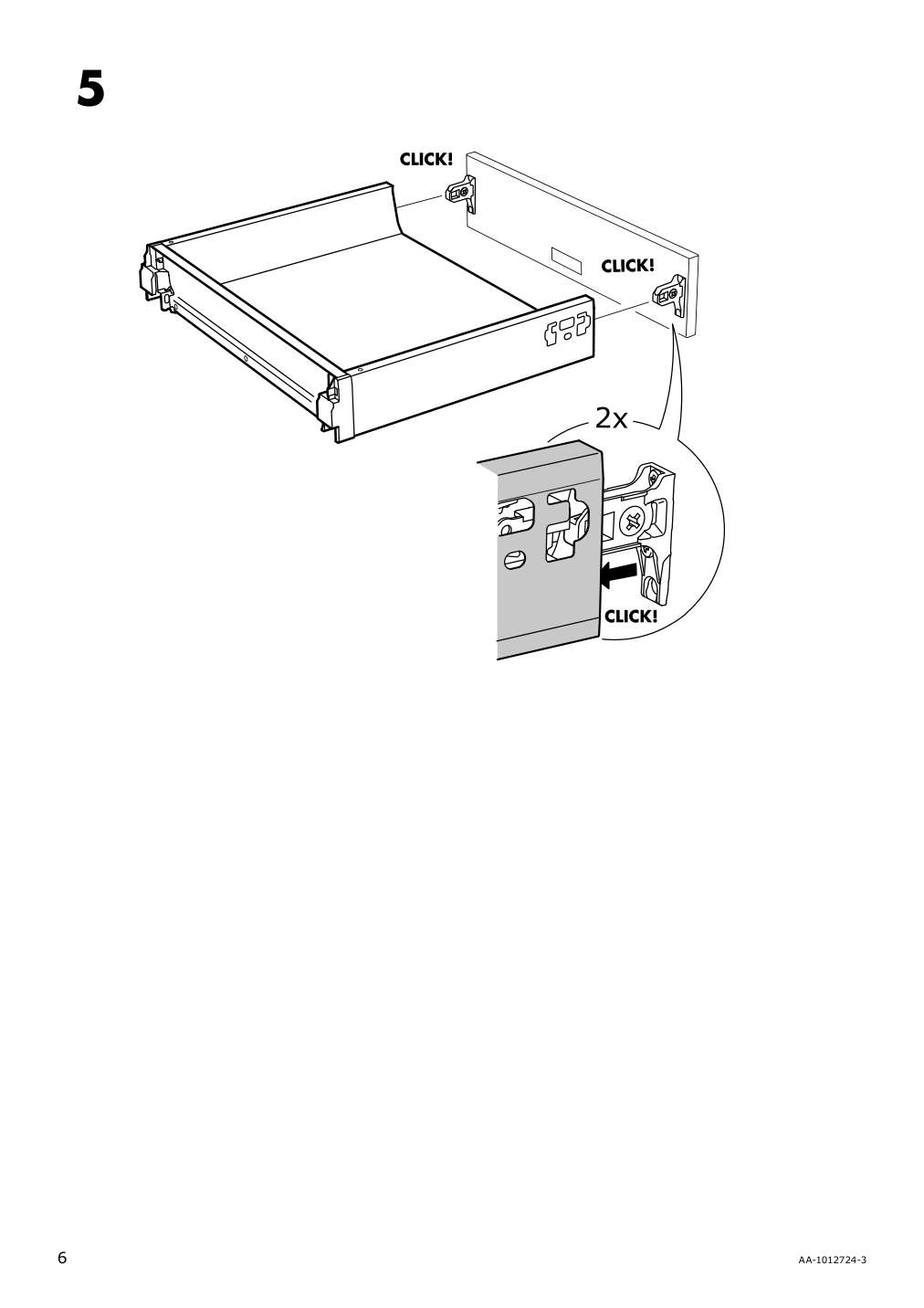 Assembly instructions for IKEA Maximera drawer low white | Page 6 - IKEA SEKTION / MAXIMERA high cab w 2drs/2 fronts/4 drawers 694.666.33