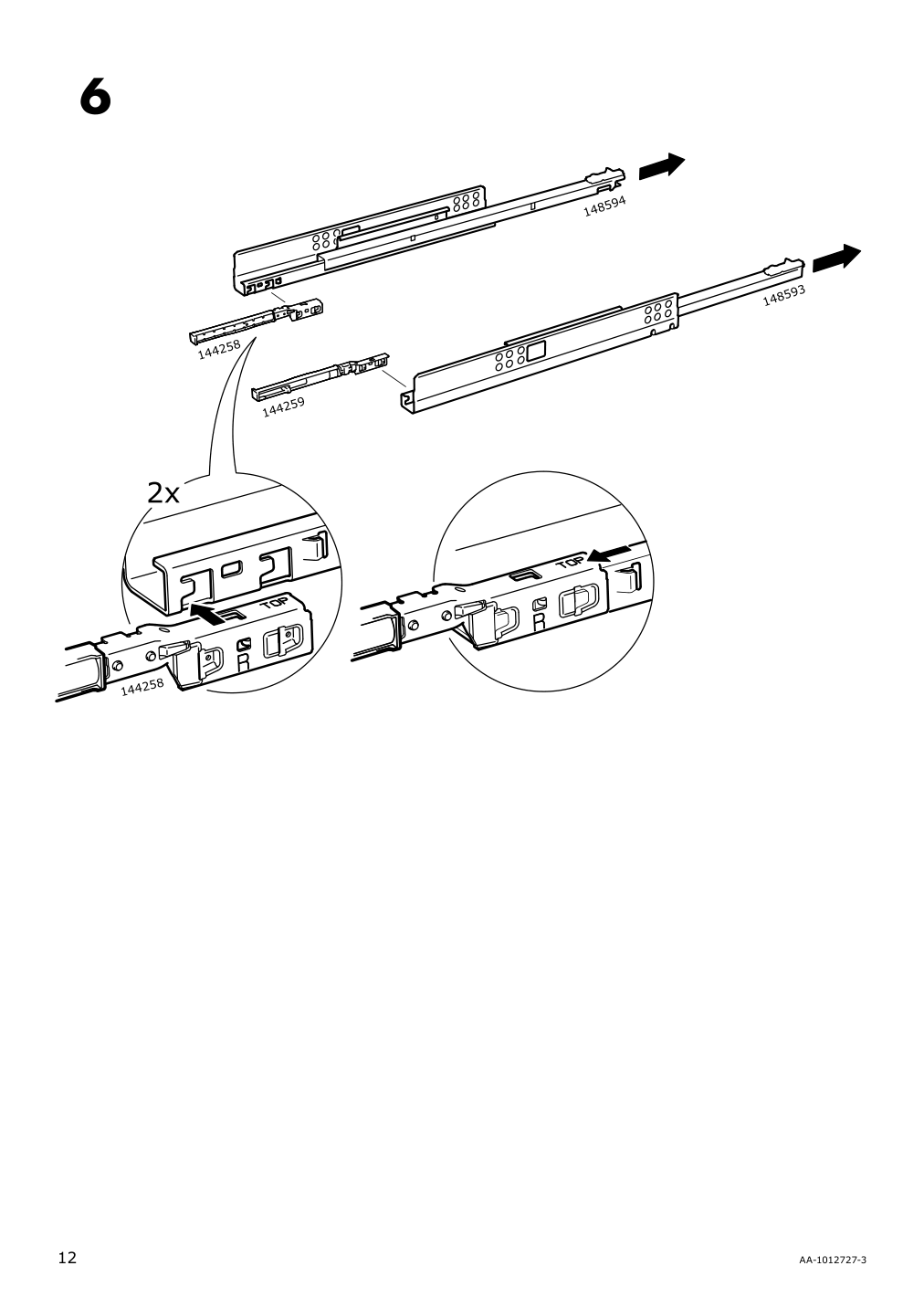 Assembly instructions for IKEA Maximera drawer low white | Page 12 - IKEA SEKTION base cabinet w/3 fronts & 4 drawers 591.590.69