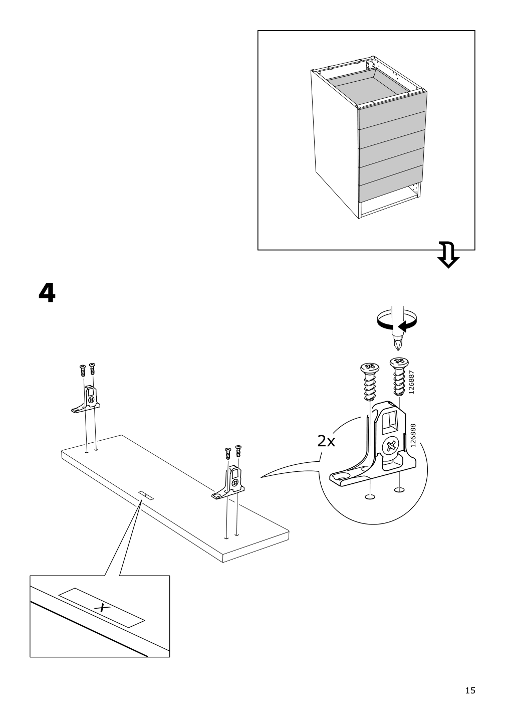 Assembly instructions for IKEA Maximera drawer low white | Page 15 - IKEA SEKTION / MAXIMERA base cabinet w/3 fronts & 4 drawers 993.188.63