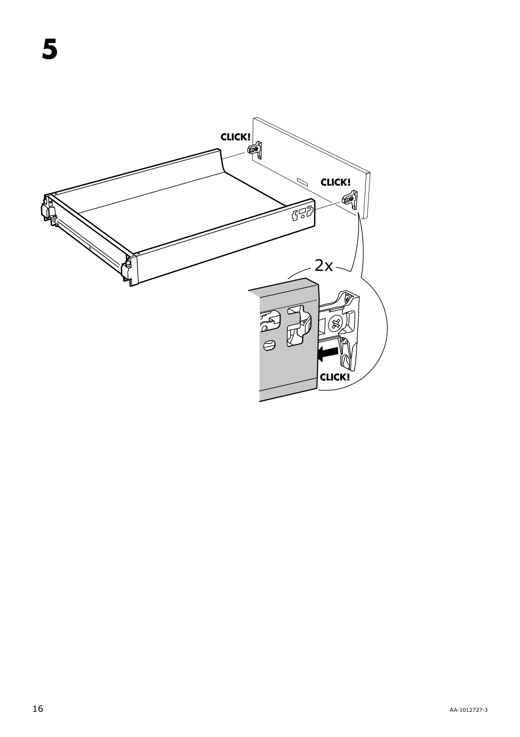 Assembly instructions for IKEA Maximera drawer low white | Page 16 - IKEA SEKTION / MAXIMERA high cb w 2 doors/shelves/5 drawers 094.664.00