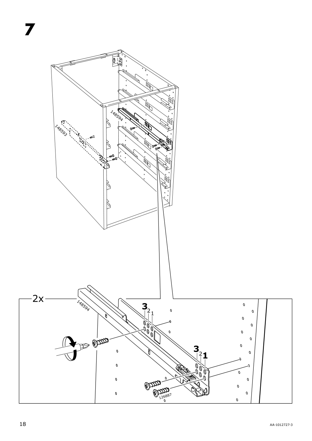 Assembly instructions for IKEA Maximera drawer low white | Page 18 - IKEA SEKTION base cabinet with pull-out storage 591.591.06