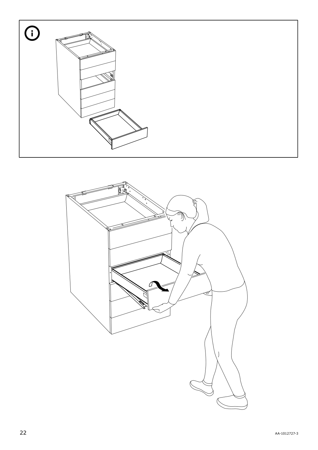 Assembly instructions for IKEA Maximera drawer low white | Page 22 - IKEA SEKTION base cabinet for recycling 293.185.50