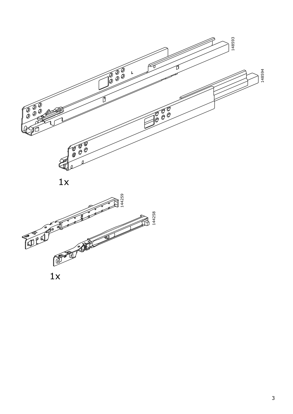 Assembly instructions for IKEA Maximera drawer low white | Page 3 - IKEA SEKTION / MAXIMERA base cabinet w/3 fronts & 4 drawers 993.188.63