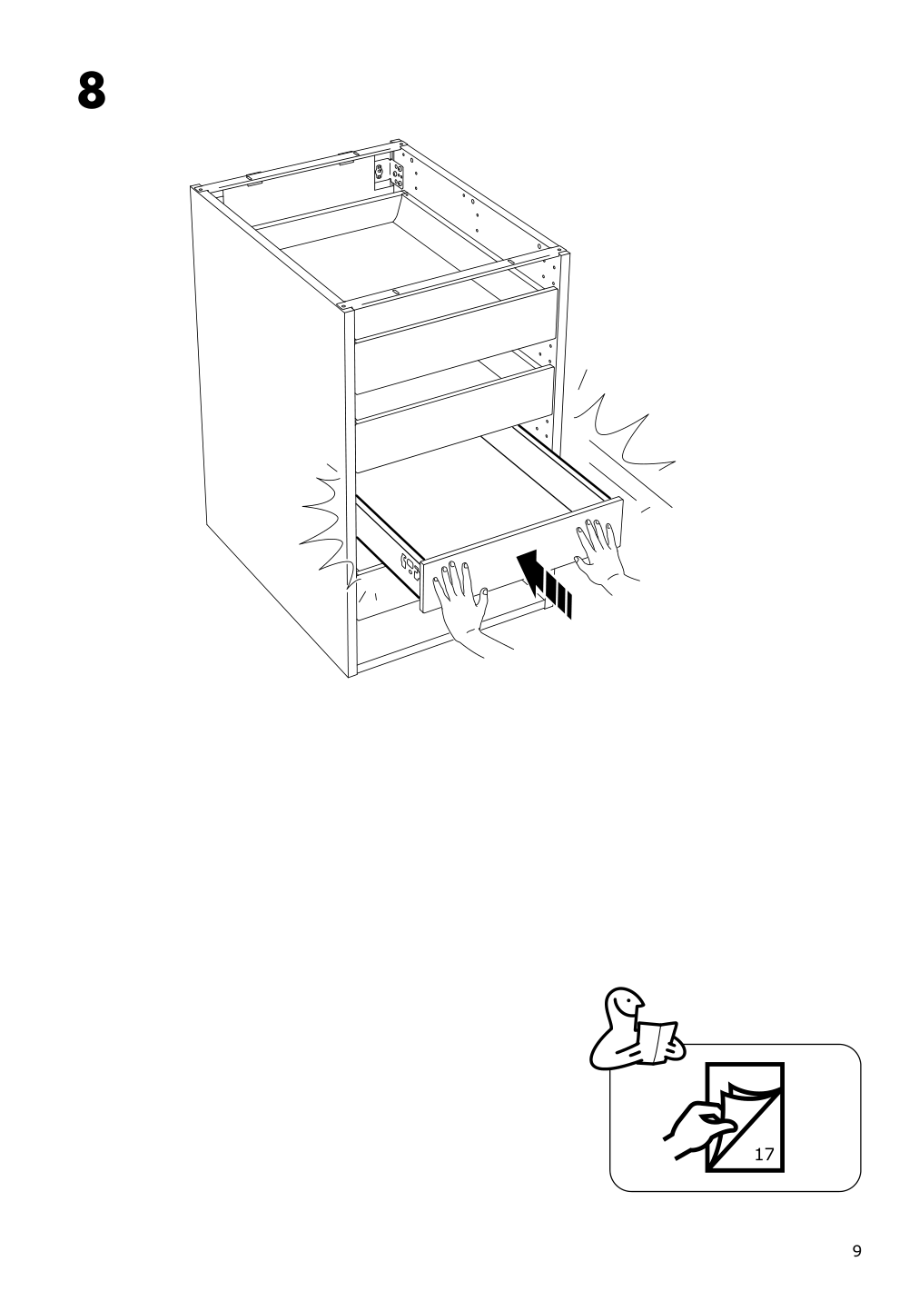 Assembly instructions for IKEA Maximera drawer low white | Page 9 - IKEA SEKTION base cabinet with pull-out storage 591.591.06