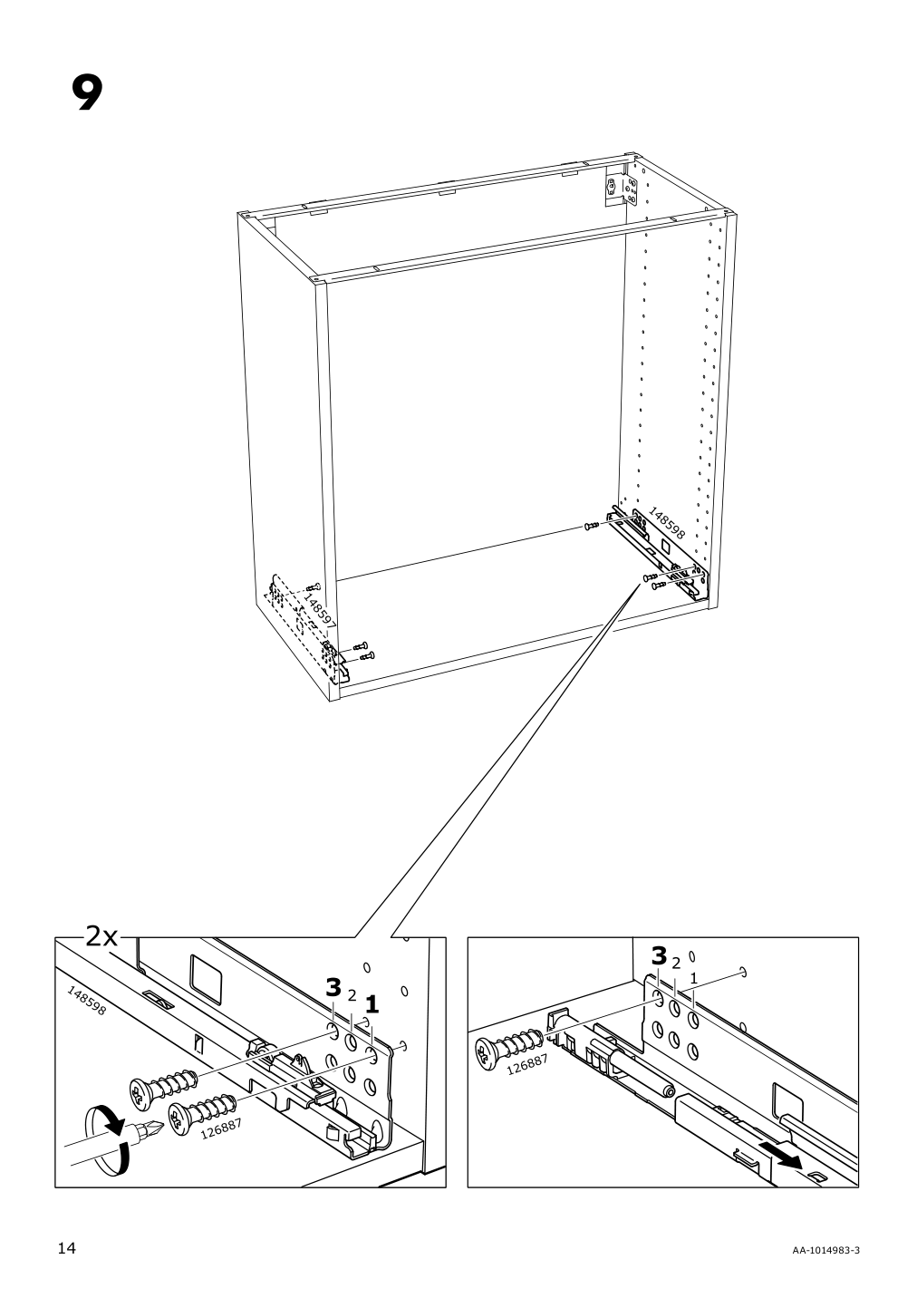 Assembly instructions for IKEA Maximera drawer low white | Page 14 - IKEA SEKTION / MAXIMERA base cabinet with 4 drawers 093.220.20