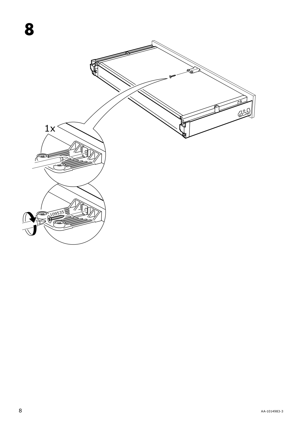 Assembly instructions for IKEA Maximera drawer low white | Page 8 - IKEA SEKTION / MAXIMERA base cab f cktp/int extractor w drw 494.903.99