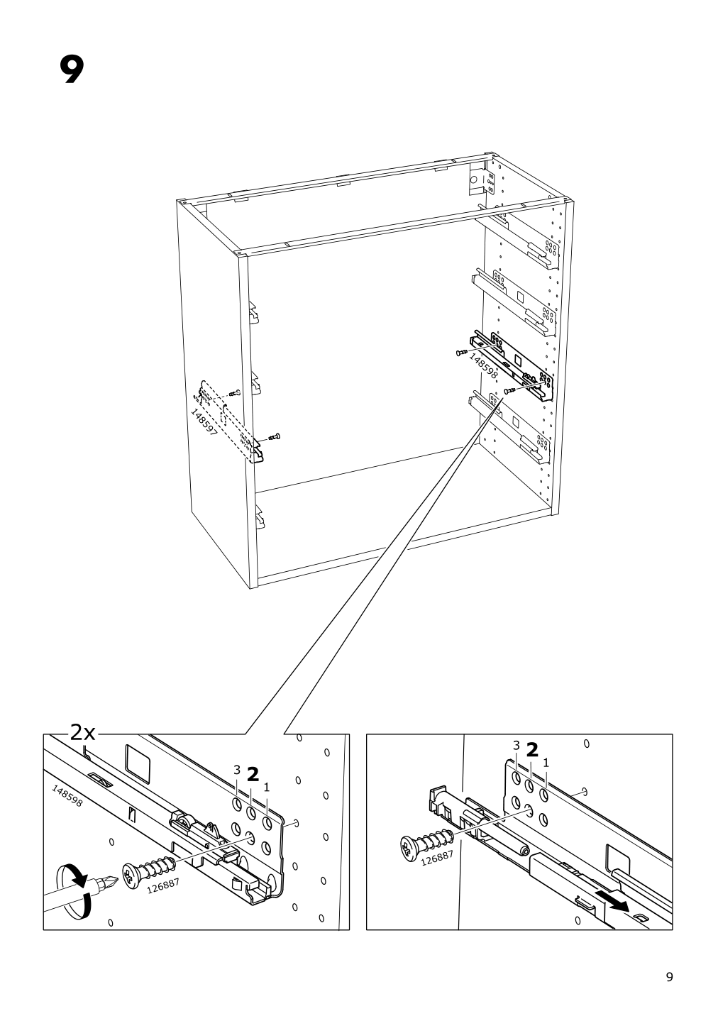 Assembly instructions for IKEA Maximera drawer low white | Page 9 - IKEA SEKTION / MAXIMERA base cabinet with 4 drawers 093.220.20