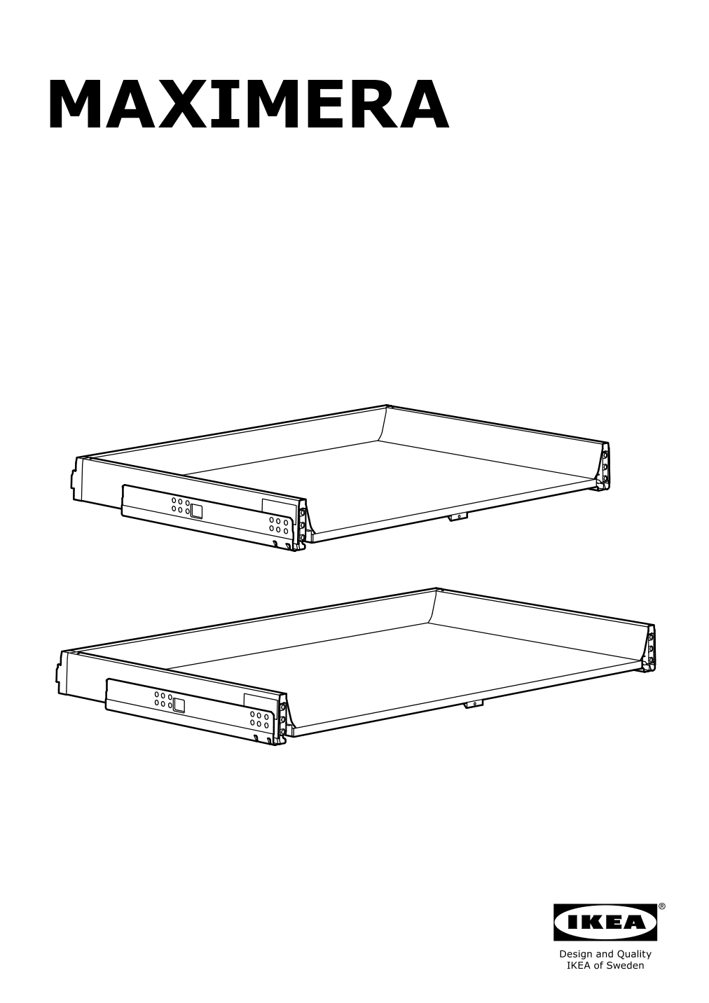 Assembly instructions for IKEA Maximera drawer low white | Page 1 - IKEA SEKTION / MAXIMERA hi cb f micro w 3 drawers/2 doors 094.600.83