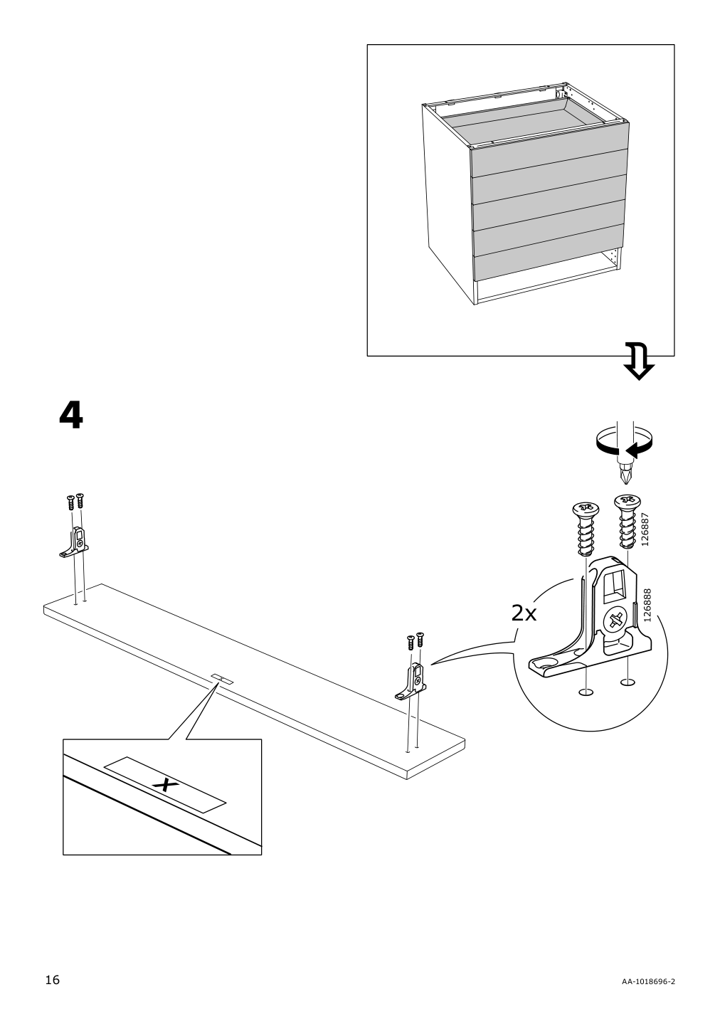 Assembly instructions for IKEA Maximera drawer low white | Page 16 - IKEA SEKTION / MAXIMERA base cabinet w/3 fronts & 4 drawers 693.188.69