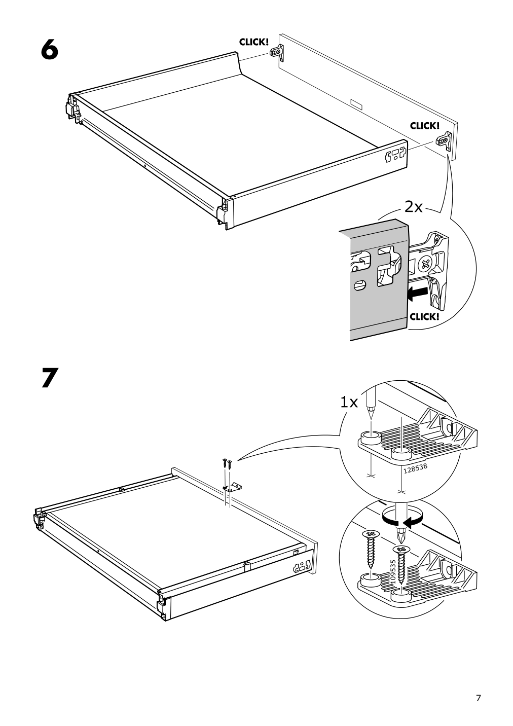 Assembly instructions for IKEA Maximera drawer low white | Page 7 - IKEA SEKTION high cab w 2 drs/3 fronts/5 drawers 193.954.45