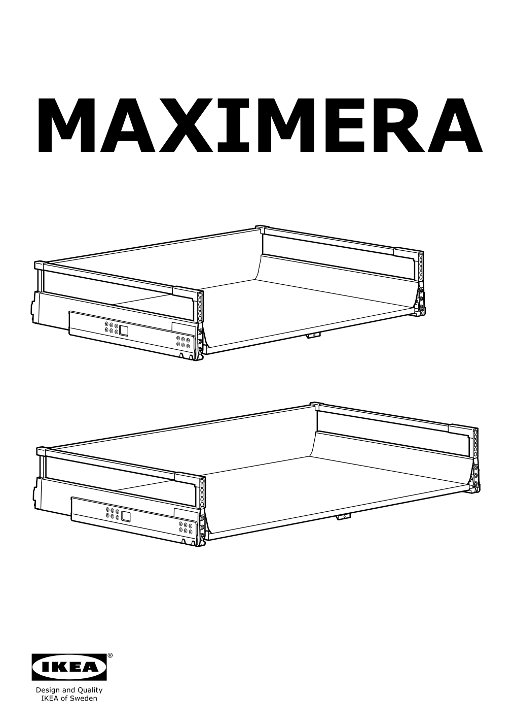 Assembly instructions for IKEA Maximera drawer medium white | Page 1 - IKEA SEKTION / MAXIMERA hi cb f oven/micro w drawer/2 doors 794.621.54