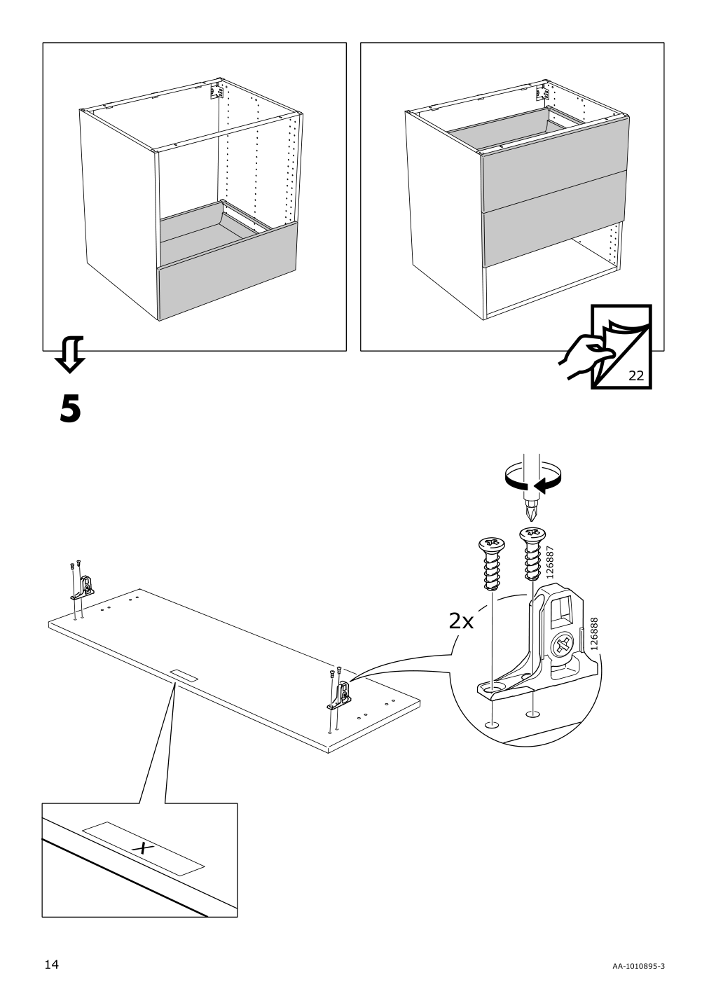 Assembly instructions for IKEA Maximera drawer medium white | Page 14 - IKEA SEKTION / MAXIMERA base cabinet with drawer/2 doors 494.673.08