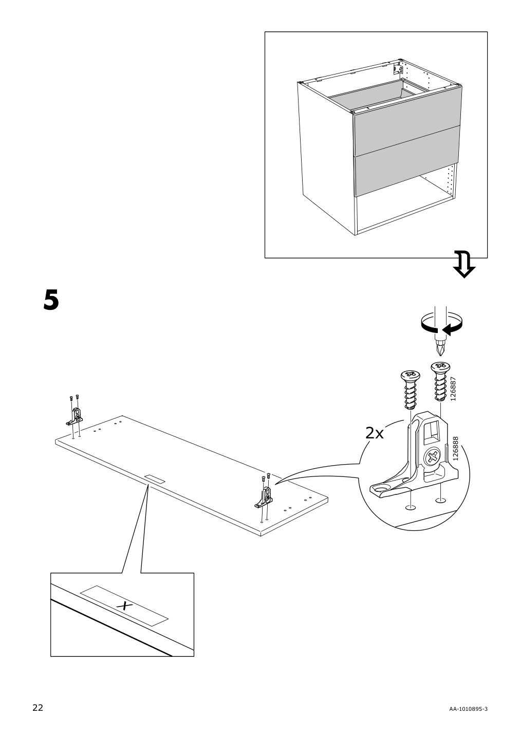 Assembly instructions for IKEA Maximera drawer medium white | Page 22 - IKEA SEKTION high cab w 2drs/2 fronts/4 drawers 193.954.12