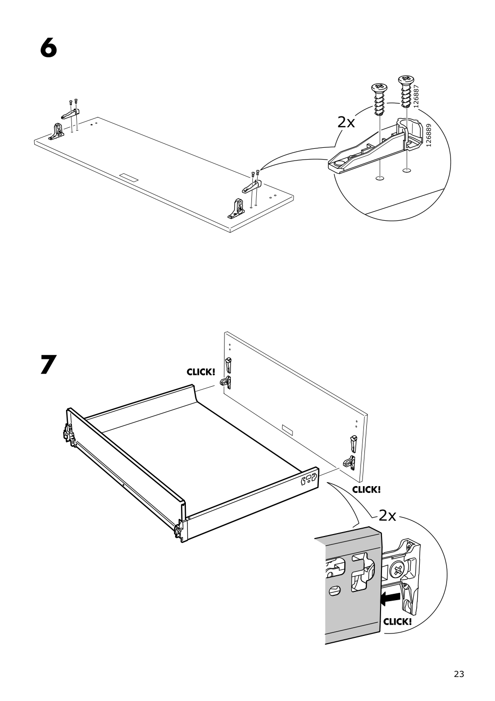 Assembly instructions for IKEA Maximera drawer medium white | Page 23 - IKEA SEKTION / MAXIMERA hi cb f oven/micro w drawer/2 doors 794.621.54