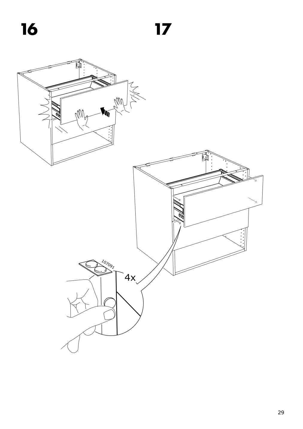 Assembly instructions for IKEA Maximera drawer medium white | Page 29 - IKEA SEKTION / MAXIMERA hi cb f oven/micro w drawer/2 doors 195.698.36