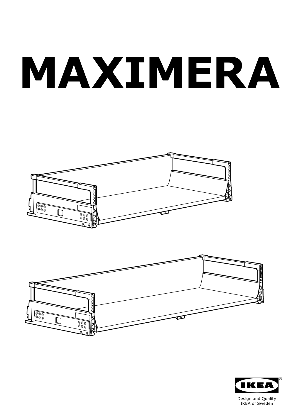 Assembly instructions for IKEA Maximera drawer medium white | Page 1 - IKEA SEKTION / MAXIMERA base cab f cktp/int extractor w drw 194.904.33