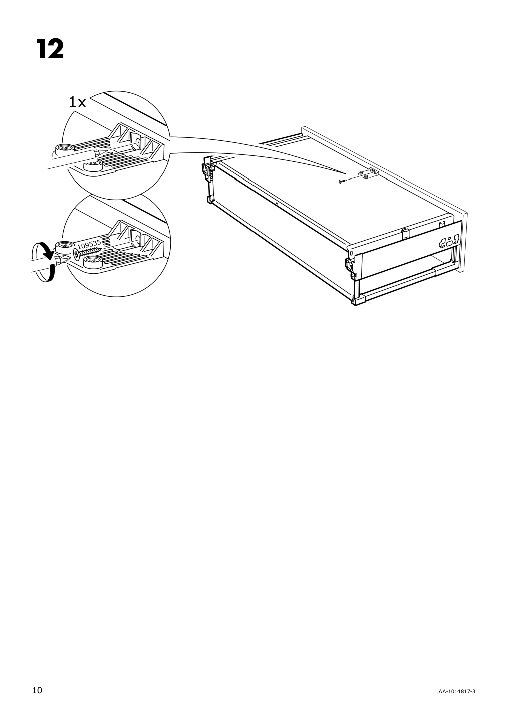 Assembly instructions for IKEA Maximera drawer medium white | Page 10 - IKEA SEKTION / MAXIMERA base cab f cktp/int extractor w drw 194.904.33