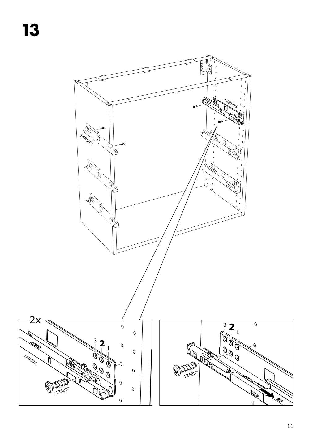 Assembly instructions for IKEA Maximera drawer medium white | Page 11 - IKEA SEKTION base cabinet with 3 drawers 391.591.45