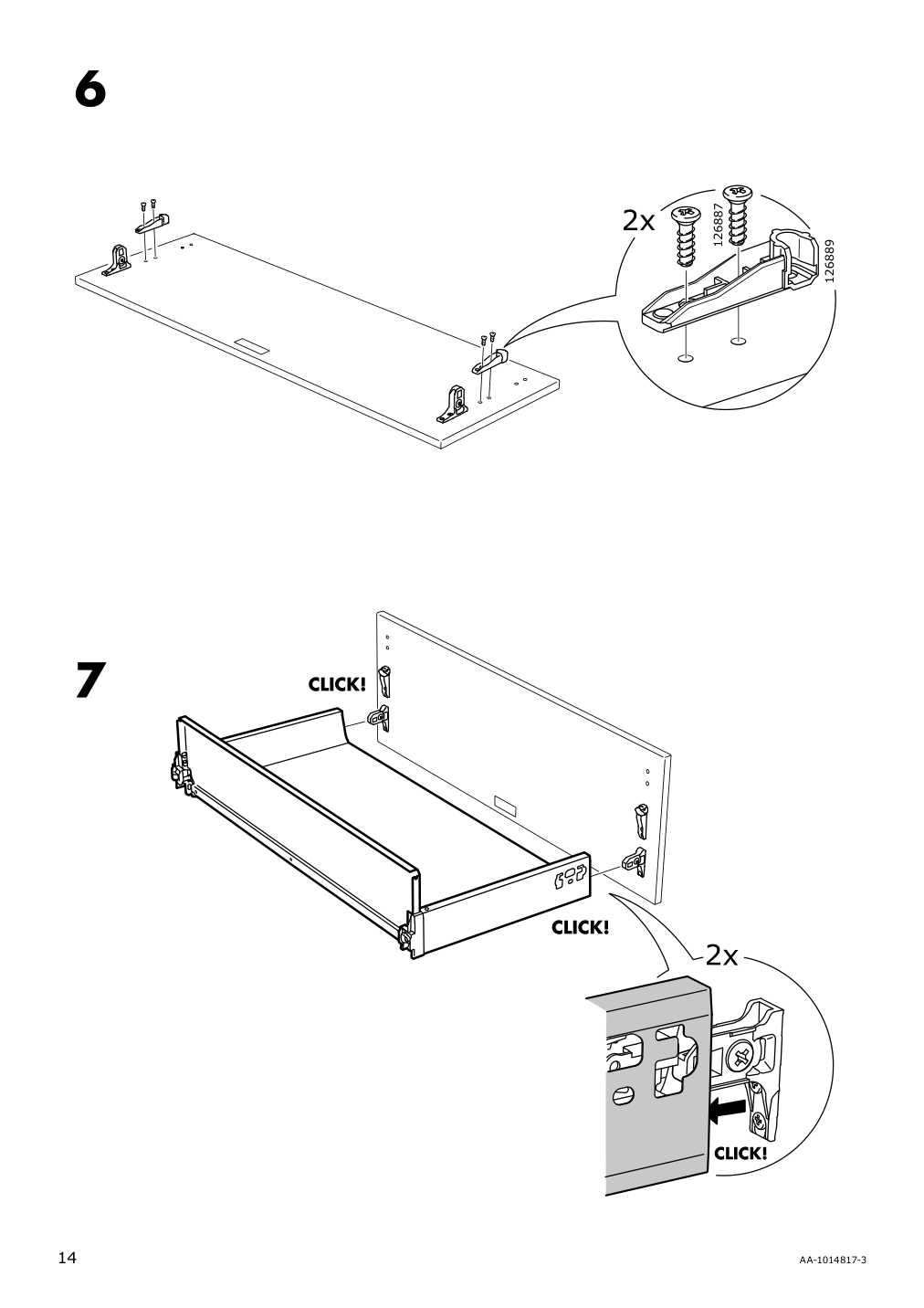 Assembly instructions for IKEA Maximera drawer medium white | Page 14 - IKEA SEKTION / MAXIMERA base cabinet w 2 doors/3 drawers 994.146.14